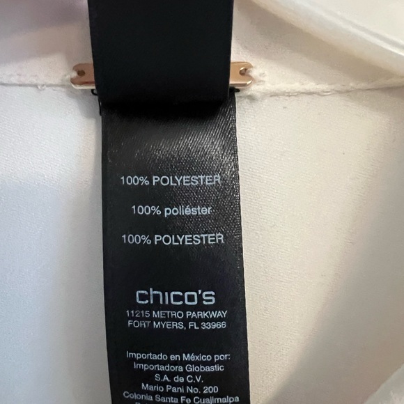 Chico’s Black Label Cream Blouse-Chico Size 2 (regular size=12) - Picture 7 of 7